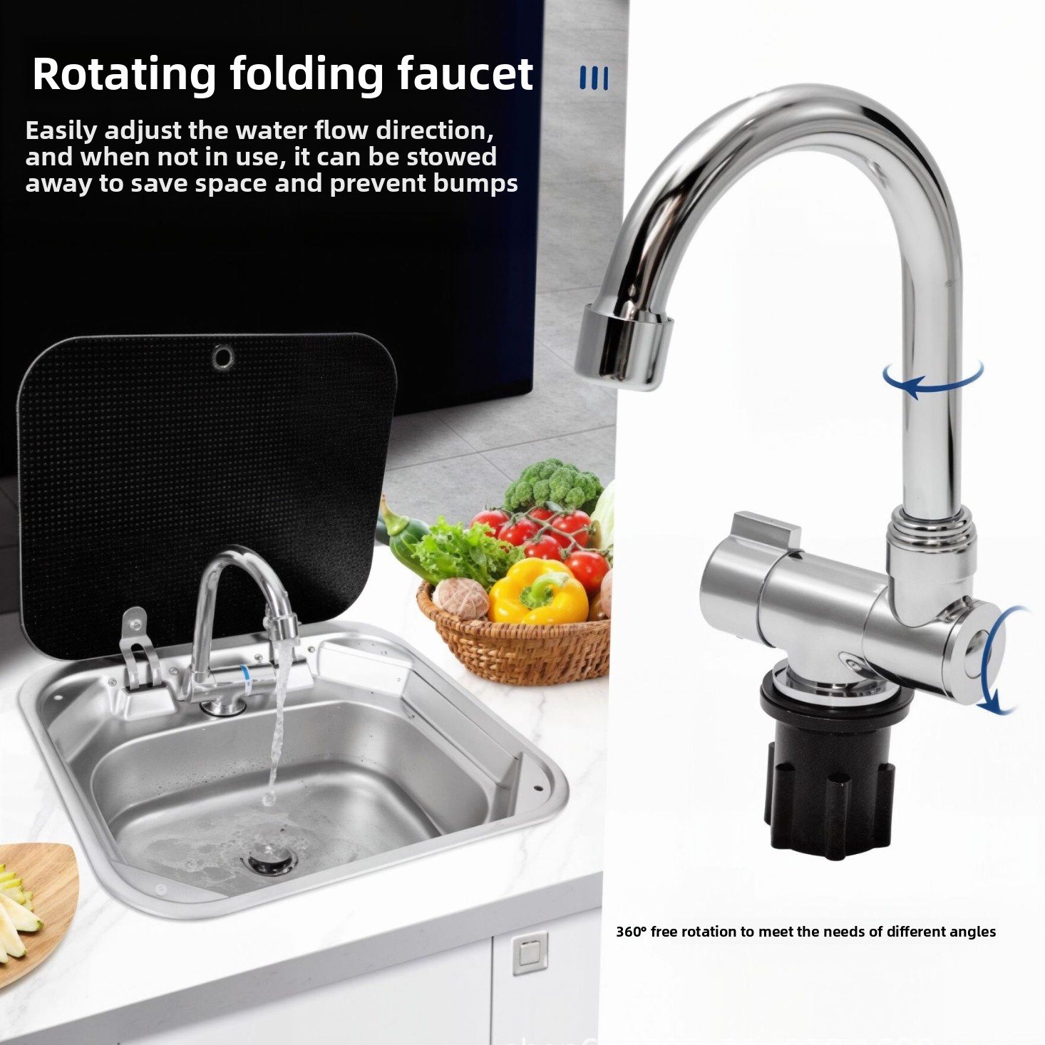 국경 간 전용 RV 싱크대 접이식 플립업 수도꼭지 30 - Faucet 리뷰 및 가격